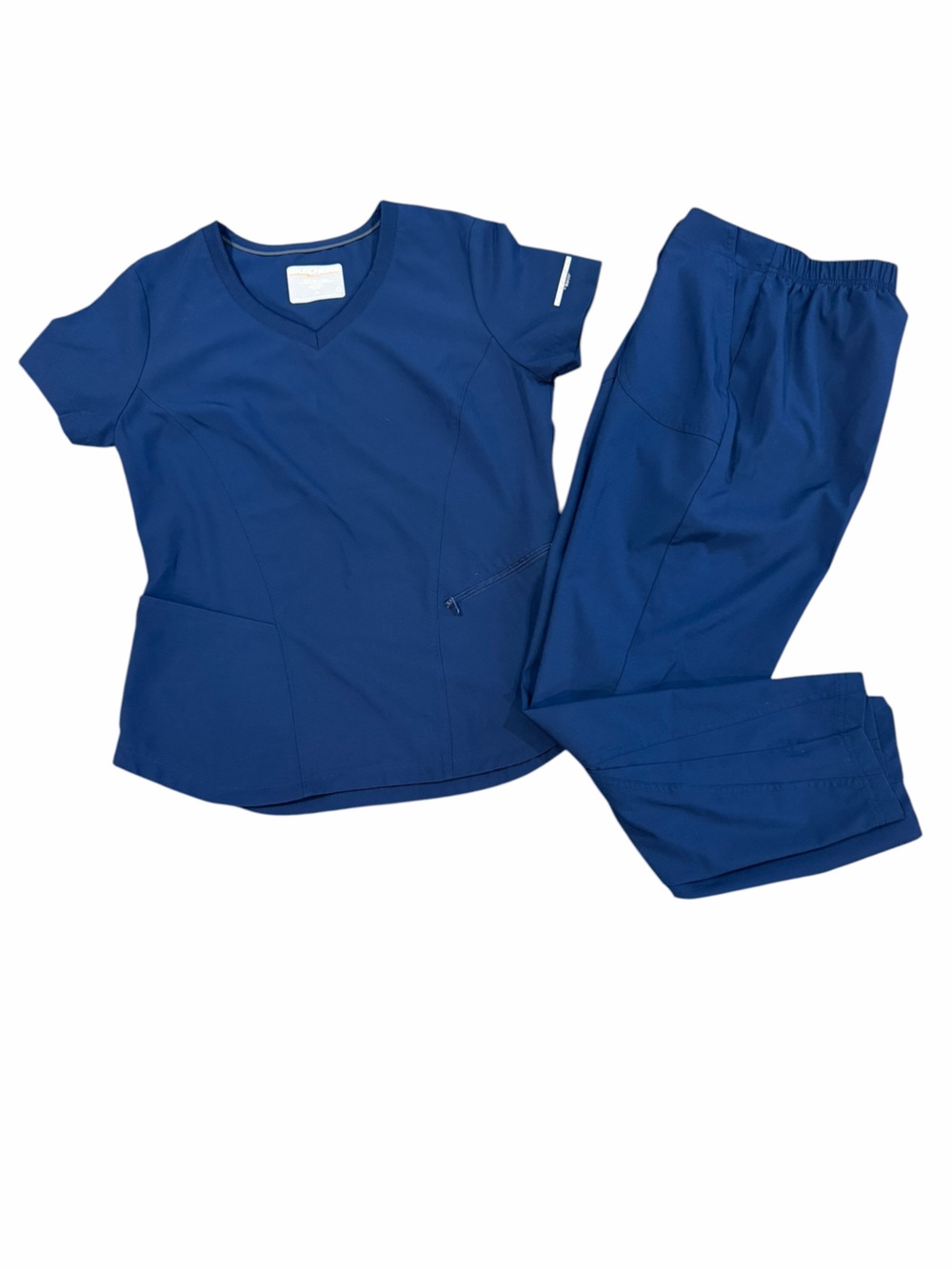 Skechers by Barco Navy Blue Scrub Set Women’s Med Top & Pants Stretch Uniform